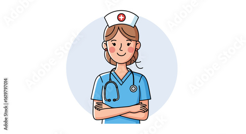 Friendly Nurse Illustration