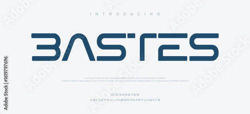 Bastes  Modern sans serif alphabet letters font and number. Typography Beauty fashion luxury classic letters serif fonts decorative wedding vintage retro font and logos. vector illustration