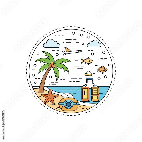 Tropical beach vacation paradise island getaway relaxation tropical drinks enjoyment sunny day