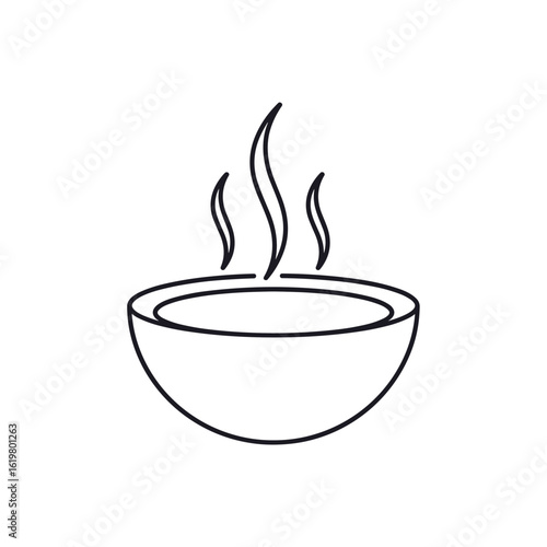 Warm comforting bowl of delicious hot food with steam rising gracefully above the delicious meal
