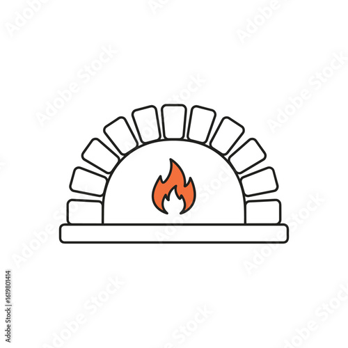 Authentic italian wood fired oven for delicious homemade pizza baking bread making and outdoor cooking