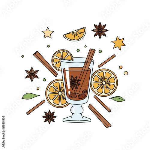 A delicious and warming hot beverage infused with citrus spice and cinnamon perfect for cozy evenings