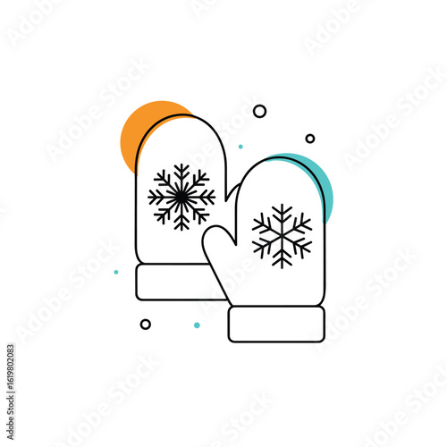 Cozy winter mittens with snowflake design for warm hands in cold weather
