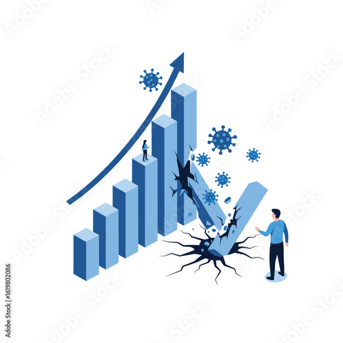 Economic impact of viral outbreak on global business growth and market volatility during pandemic