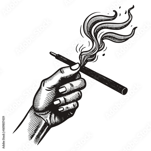 hand holding cigarette