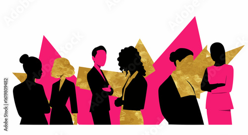 Diverse group of individuals engaging in professional collaboration