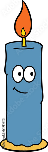 cursed candle on transparent background