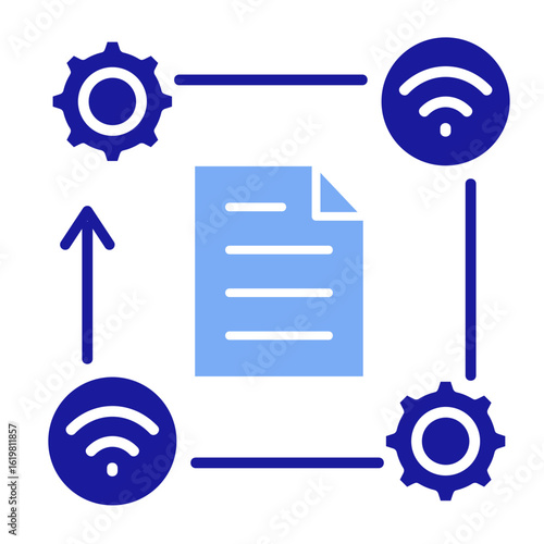 Digital Workflow  Icon Element For Design

