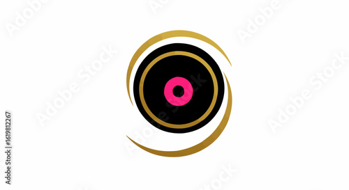 An abstract image of vinyl record, showcasing a stylish design.