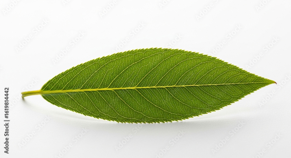 Obraz premium green leaf isolated on white background