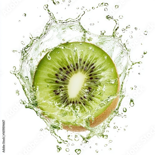 Juicy Kiwi Splash: Refreshing Fruit Photography
