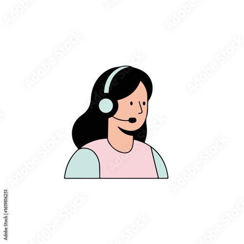 Call center agent with headset and microphone, ready to assist customers remotely. Call center jobs provide essential services to callers and companies alike.
