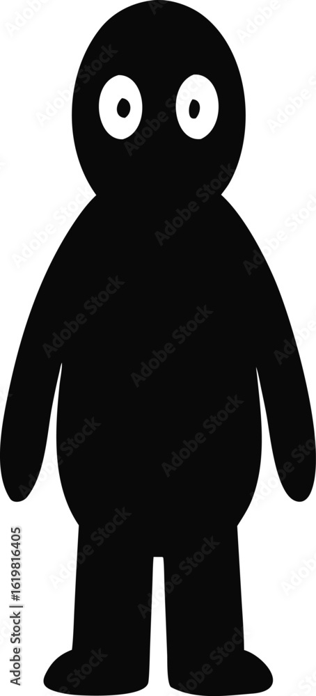 Obraz premium shadow figure on transparent background