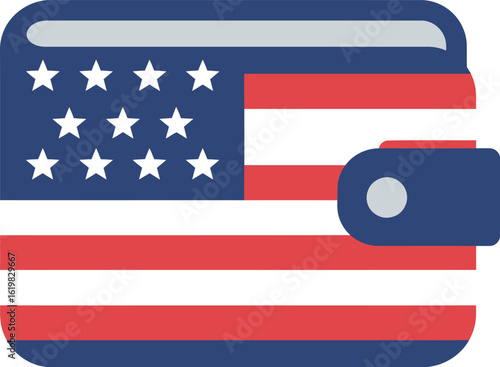 American flag wallet finance patriotism commerce