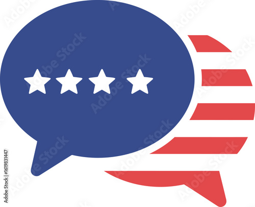 Usa speech bubbles vote opinion election politics