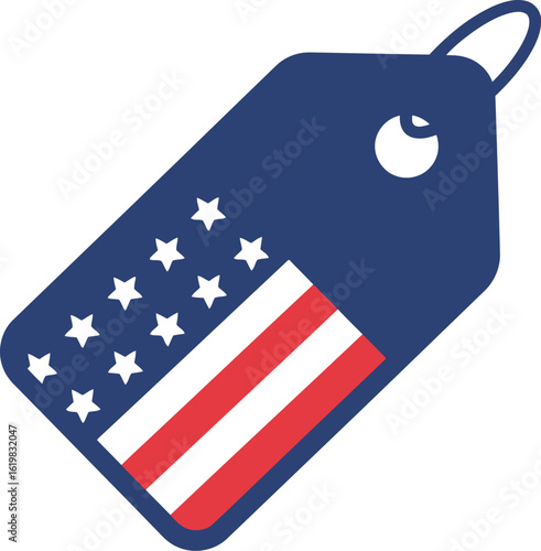 American flag tag patriotic sale discount icon