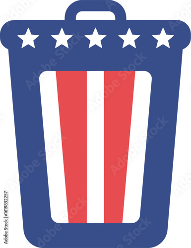 Usa trash can political discard election rejection