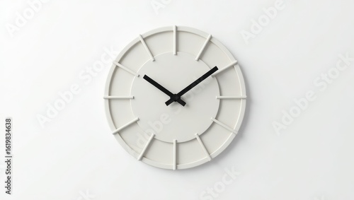 Wallpaper Mural A modern wall clock in a light gray color. Torontodigital.ca