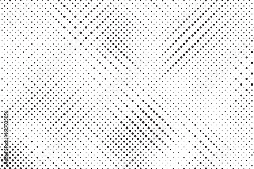 Dotted halftone texture background. Vanishing grunge gritty noise wallpaper. Monochrome pop art gradient overlay. Weathered pixelated raster comic backdrop. Vector bitmap fading subtle surface.