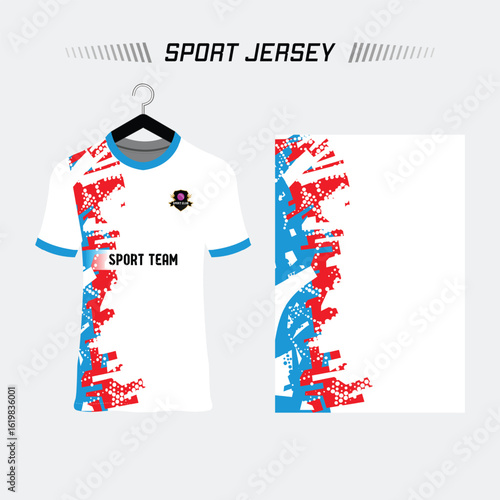 Sport Jersey Design. Sublimation Jersey Design. EPS10. Fully Editable File.