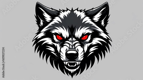 wolf head vector
