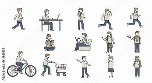 People in Various Activities