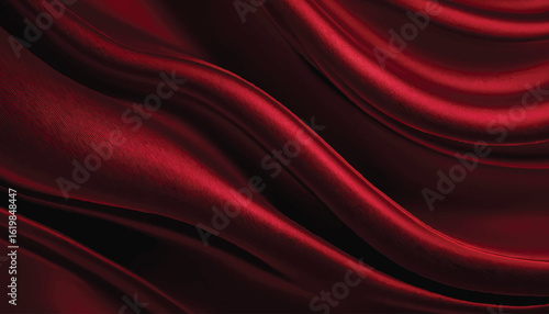 Elegant Red silk satin vector background. Red luxury silk cloth or satin texture with copy text space. Luxury trendy background for presentation, brochure, booklet,poster, banner.