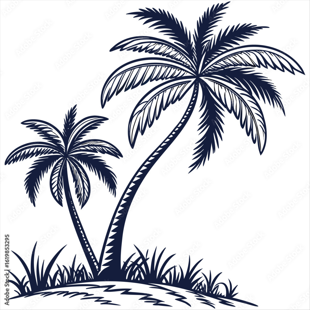 Fototapeta premium palm tree silhouette