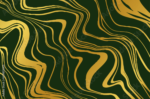 Fototapeta Naklejka Na Ścianę i Meble -  Golden and green abstract background.