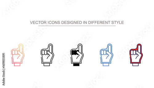 Foam Hand icon design with white background stock illustration