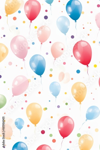 Pattern of colored balloons