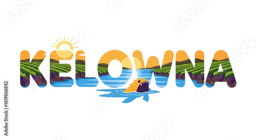 Kelowna Typography Vacation Destination.