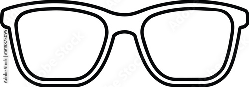 glasses icon outline vector illustration on transparent background