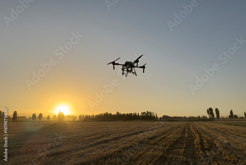 Drone spraying technology, creating coordinates and adjusting according to the field plan