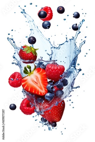 Strawberries strawberry blueberries raspberries.