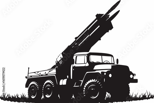 Katyusha Rocket Launcher Black Silhouette