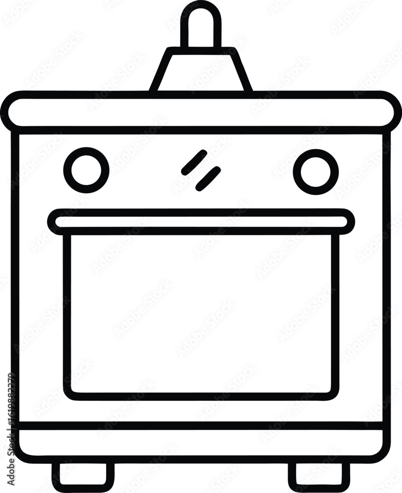stove icon outline vector illustration on transparent background stove icon outline vector illustration on transparent background