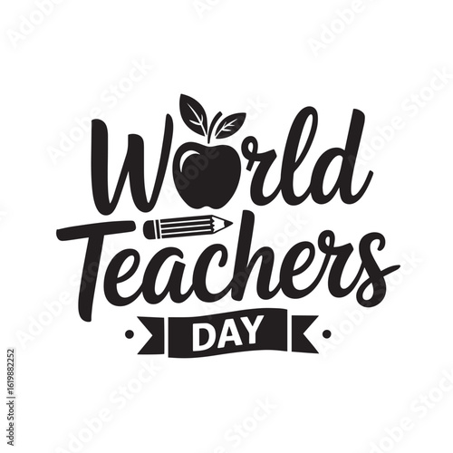 World Teachers day typography t shirt design for T Shirt Printing