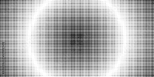 The high-contrast halftone dot pattern transitions smoothly from black to white, creating a bold and interesting abstract texture.