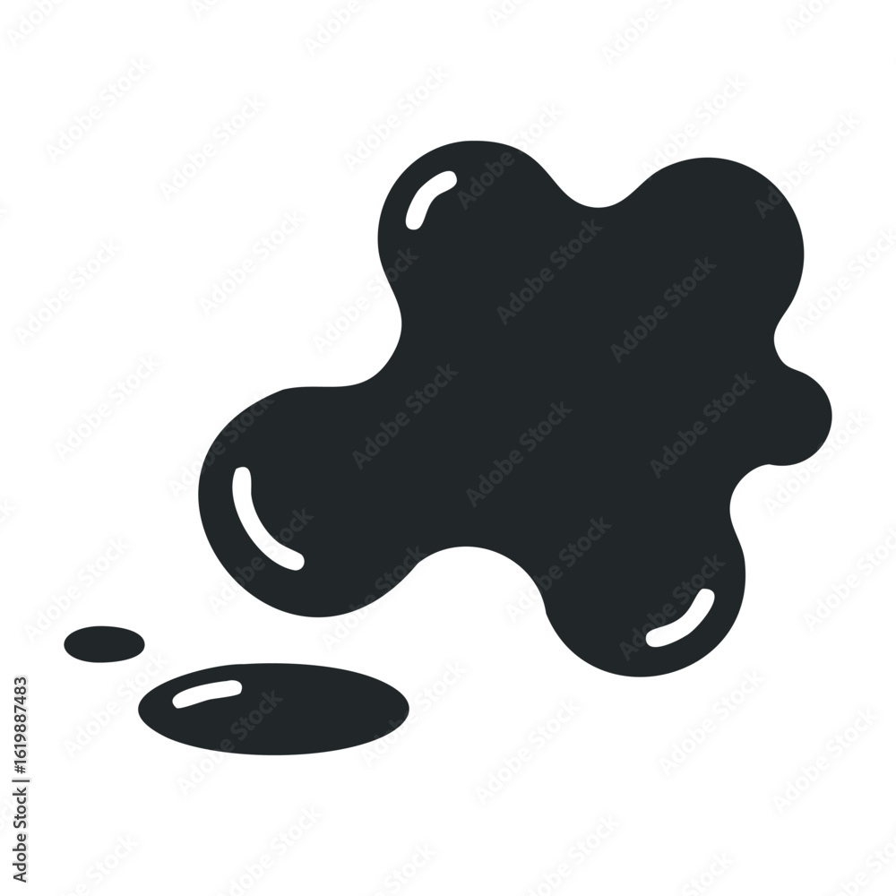 Abstract black ink splat. Vector illustration Abstract black ink splat. Vector illustration