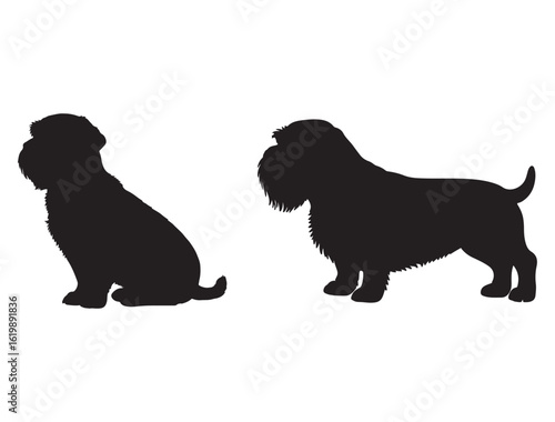 Petit basset griffon vendeen dog silhouette
