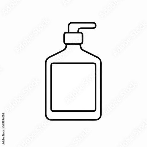 Dish soap bottle mockup with pump dispenser.  Clean design for liquid soap bottle packaging.  Simple dish soap bottle template for branding and label design.