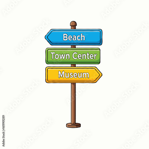 road sign with words isolated on white. vector illustration