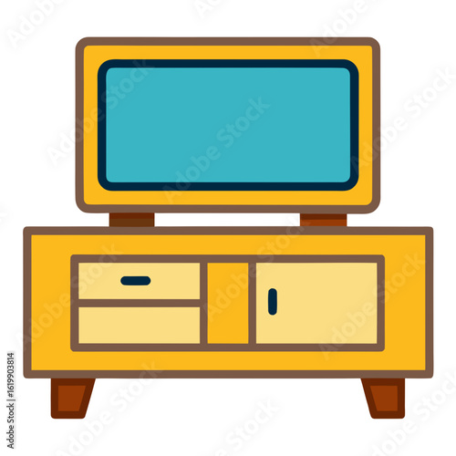 tv set isolated on white
