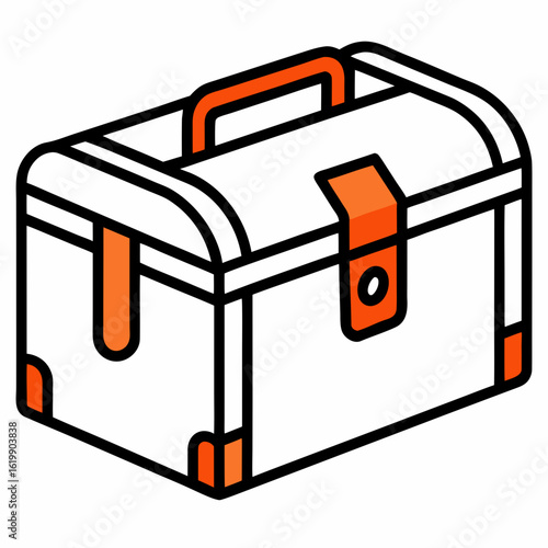 vector illustration of a wooden box