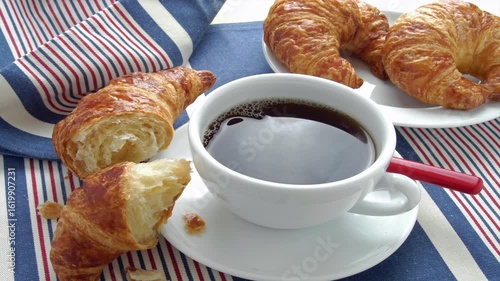 Coffee and croissants