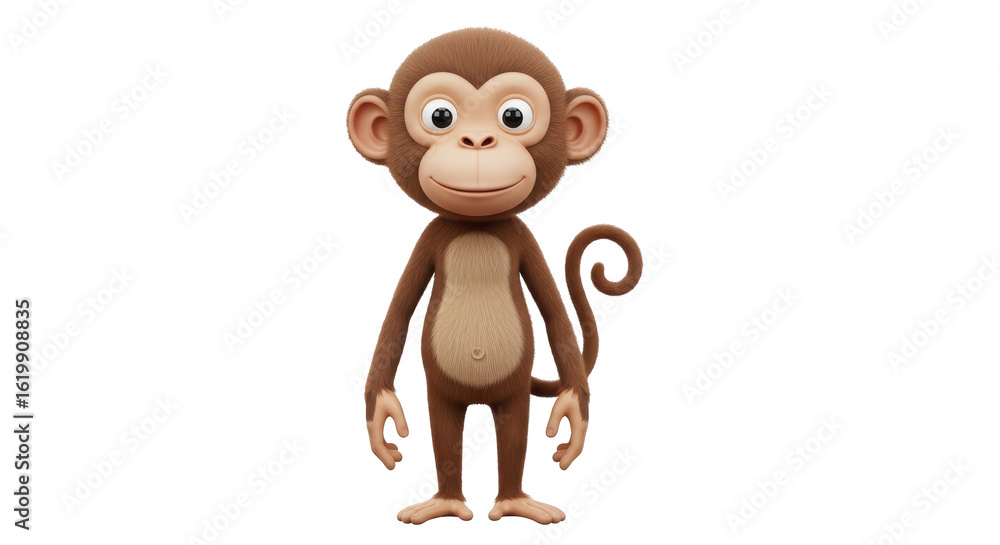 Obraz premium Isolated Cartoon Monkey