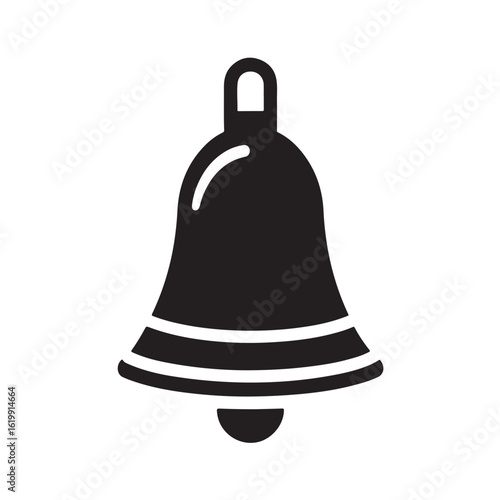 Christmas Bell Silhouette Vector Icon