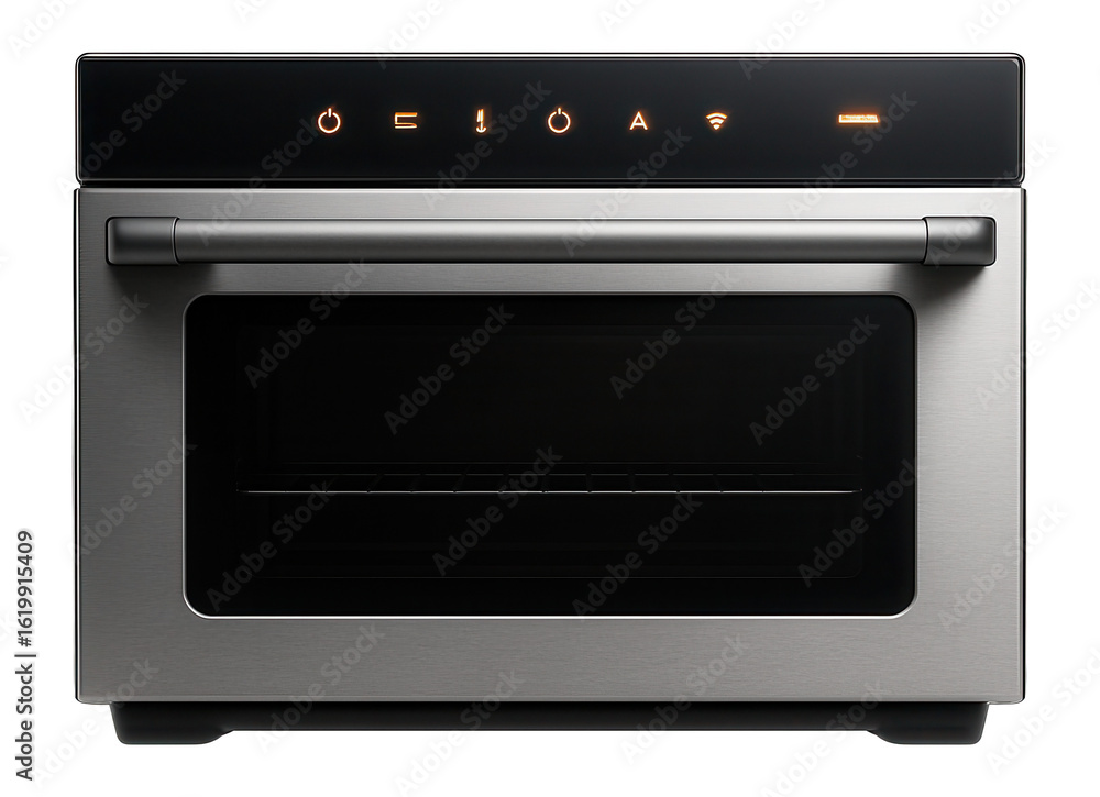 Fototapeta premium Smart oven with stainless steel finish and Wi-Fi connectivity for remote cooking settings