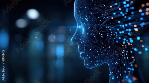 Cybernetic Neural Network Interface in Futuristic Digital Environment with Advanced Data Visualization